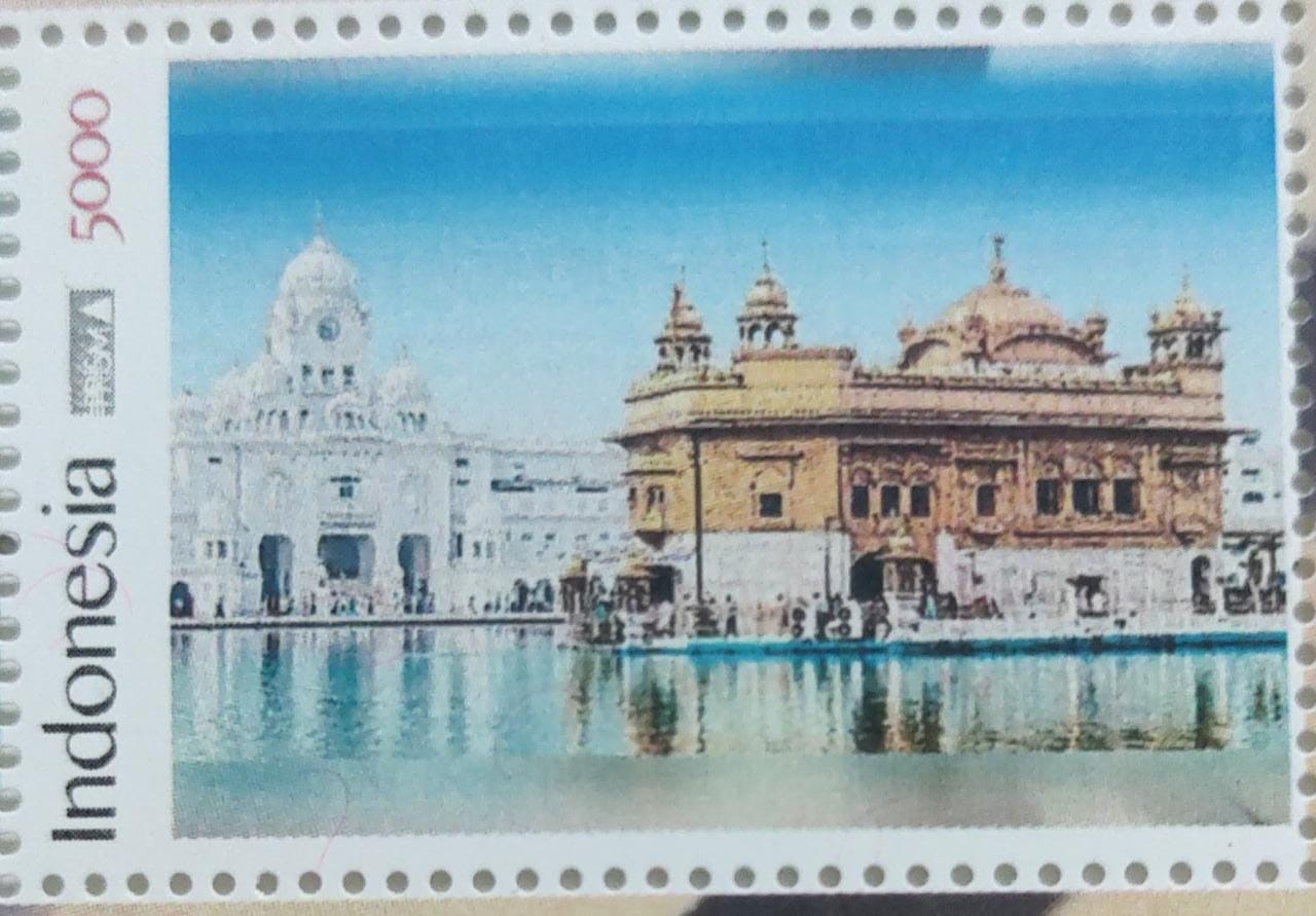 Indonesia customised stamp on Golden Temple-, Amritsar.