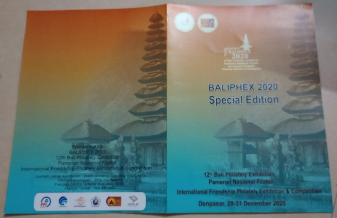 Special edition folder from Indonesia  Folder consists of stamp MS-2 nos.+  2  FDCs on Krishna  Issued on occasion of Balipex 2020.