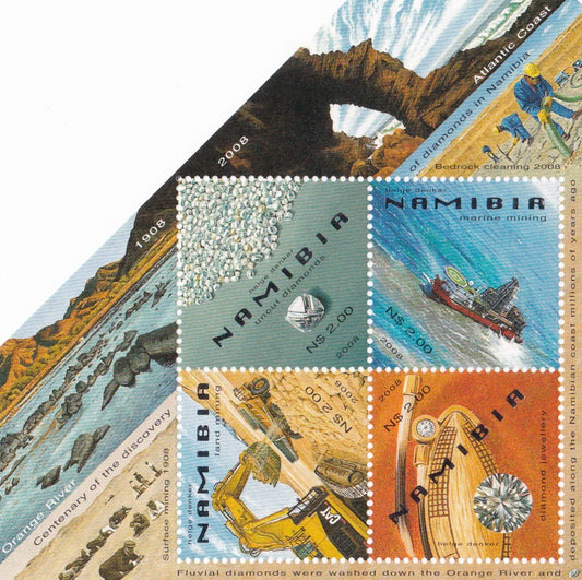 Namibia diamond shape ms on 100 years of Diamond industry -2008-odd shaped ms