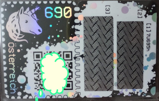 If you missed the Austrian earlier crypto stamp- here's a chance to get it.   Unicorn 🦄 black virtual image.
