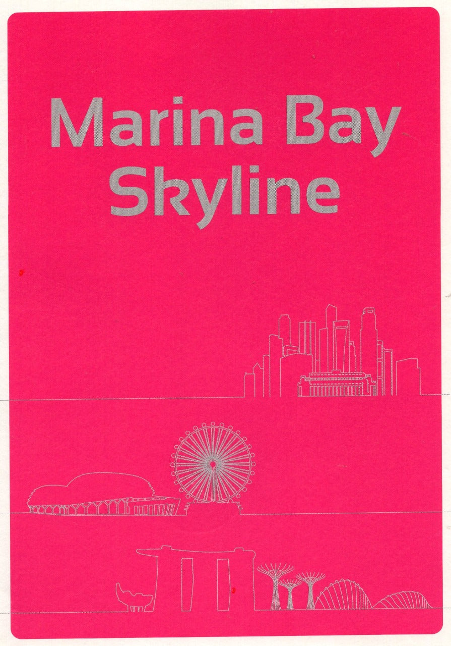 Hong kong 2013 Marina Bay skyline - special issue- holographic foil.
