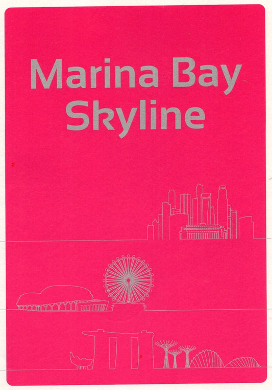 Hong kong 2013 Marina Bay skyline - special issue- holographic foil.