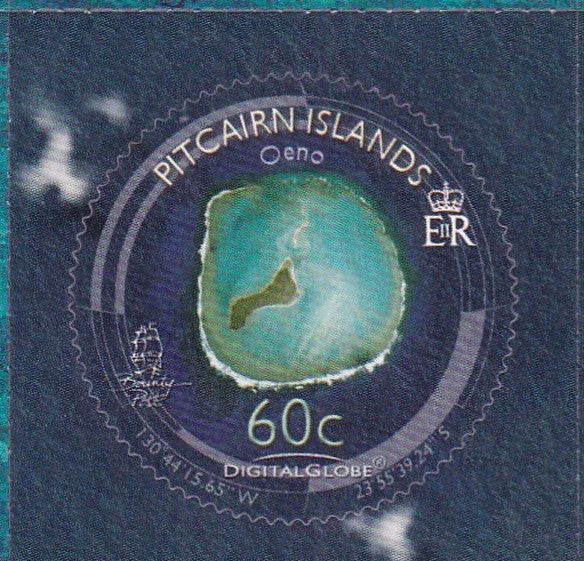 Pitcairn Islands Round shaped Self Adhesive unusual stamp