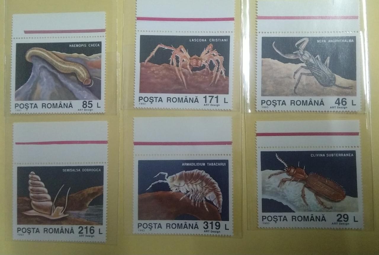 Romania set of 6 stamps in insects   Mint.