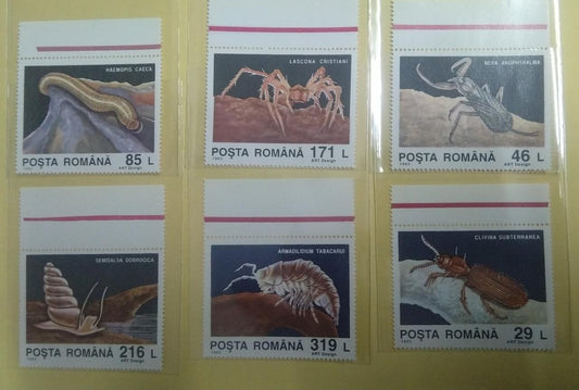 Romania set of 6 stamps in insects   Mint.