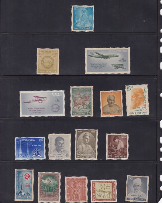India-1961 Full Year pack MNH Stamps