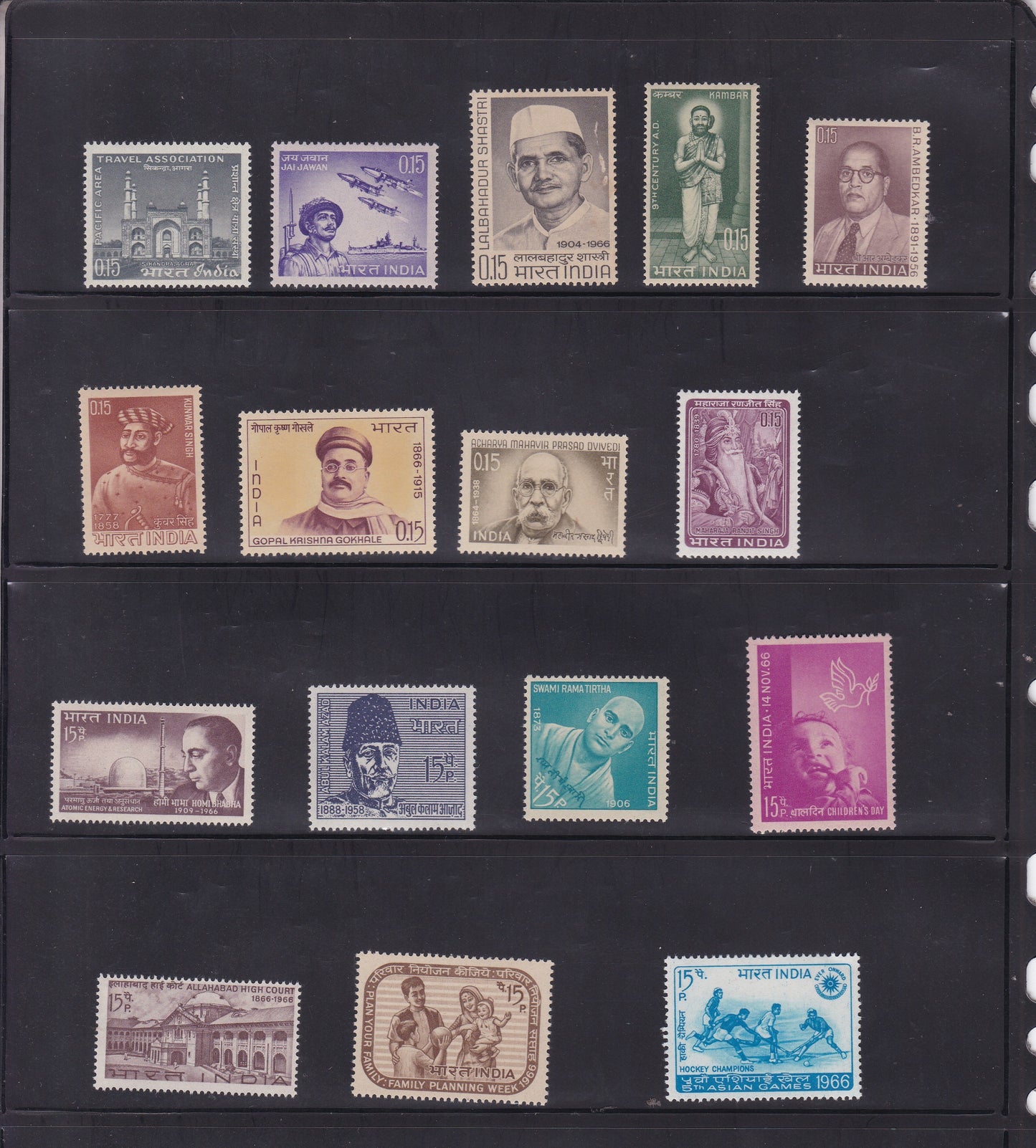 India-1966 Full Year pack MNH Stamps.