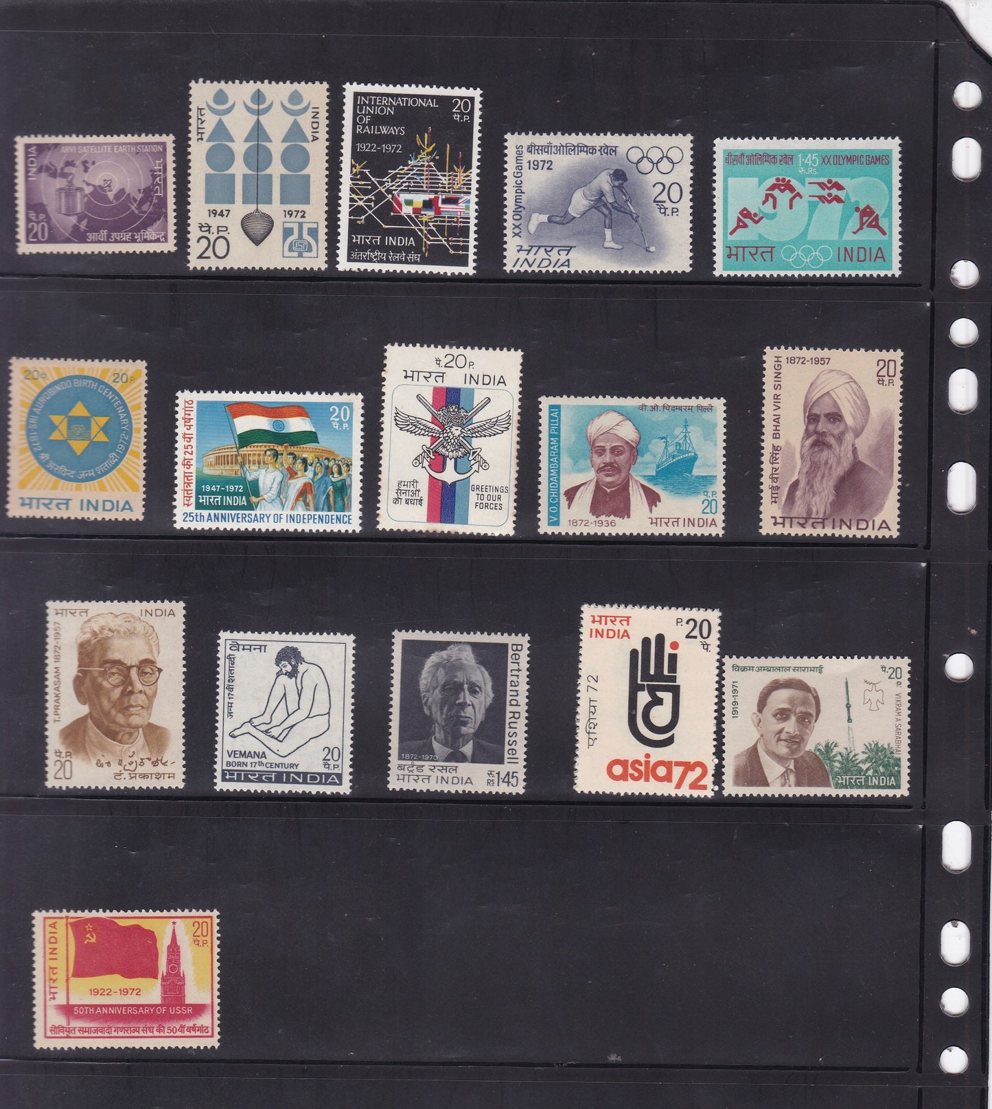India-1972 Full Year pack MNH Stamps