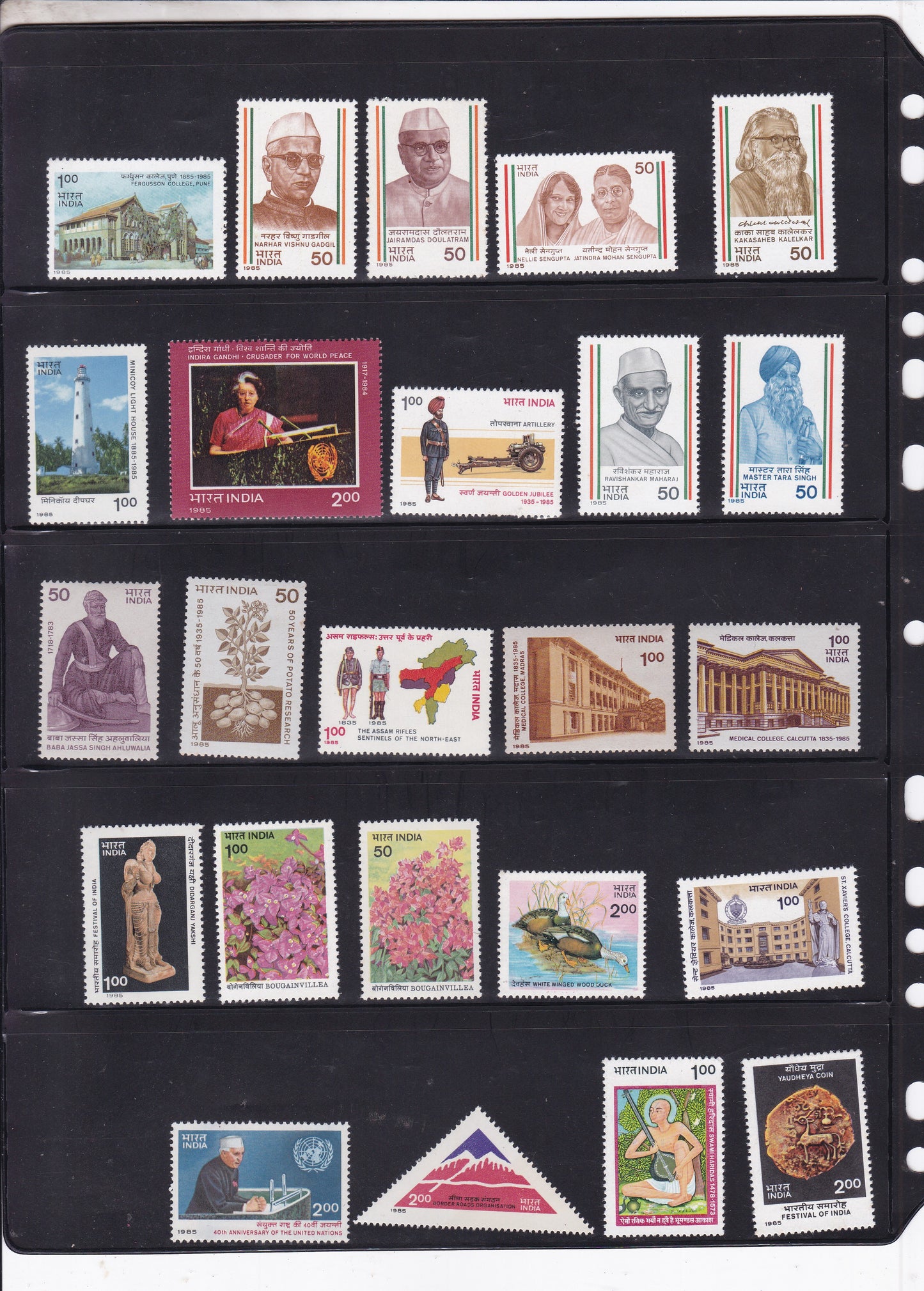 India-1985 Full Year pack MNH Stamps