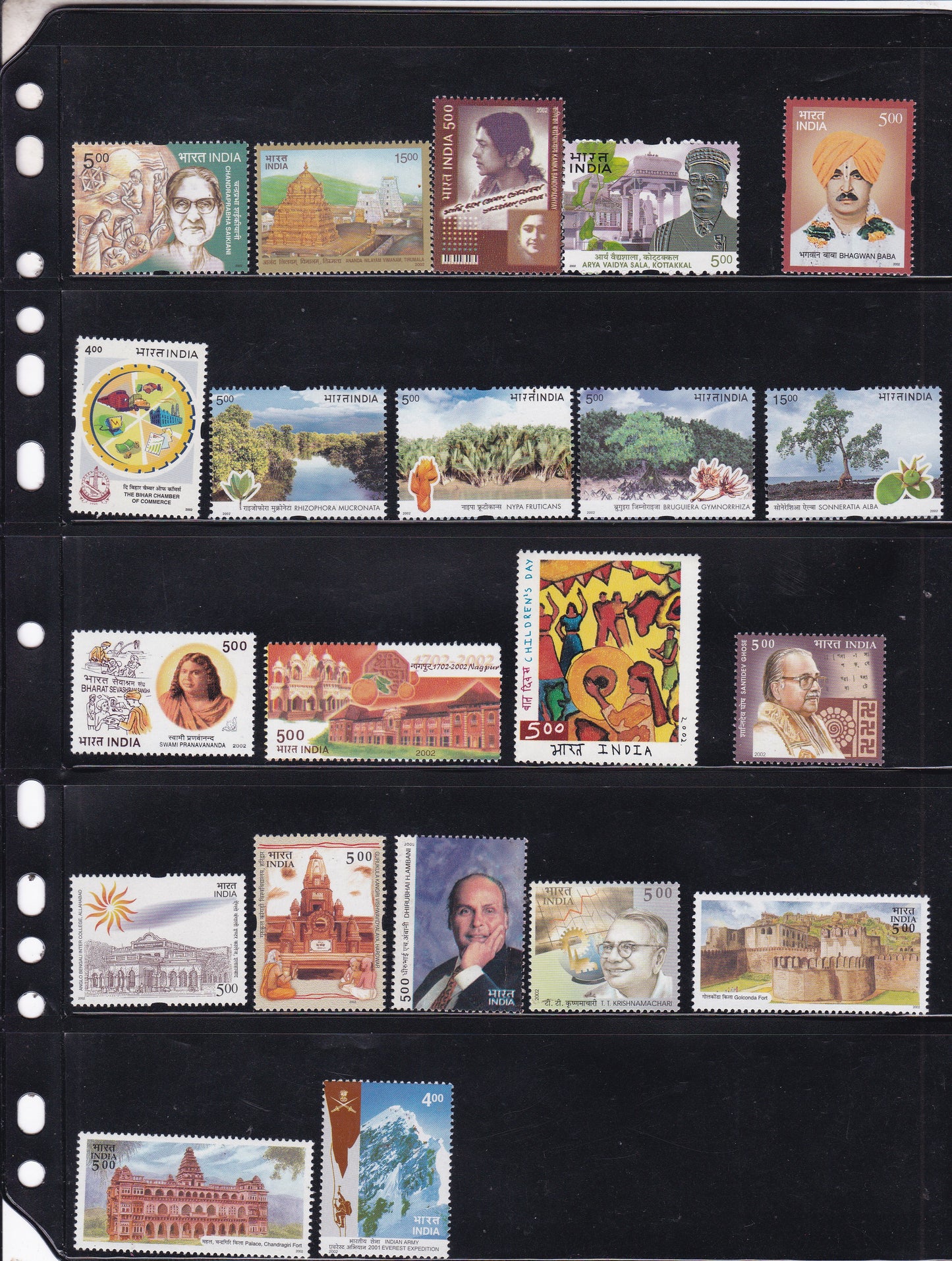 India-2002 Full Year pack MNH Stamps